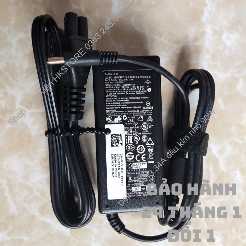 Sạc Laptop Dell 19.5V-3.34A 65W Kim Nhỏ Dell 3147 3148 3551 5458 5555 5558 5755 5758 5759 7348 xps13 9343 9350 9360