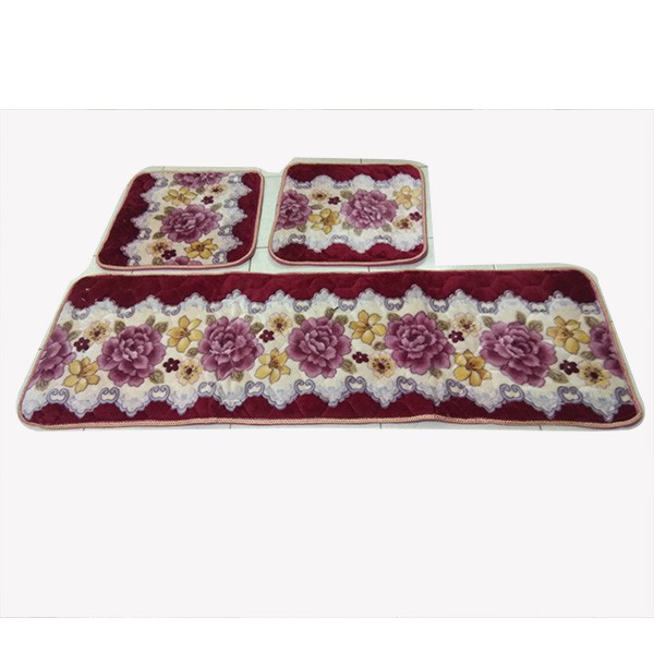 Bộ thảm nỉ lót ghế salong phòng khách 3 miếng( 1 miếng dài 2 miếng vuông) loại 2 lớp, dày 1,5cm