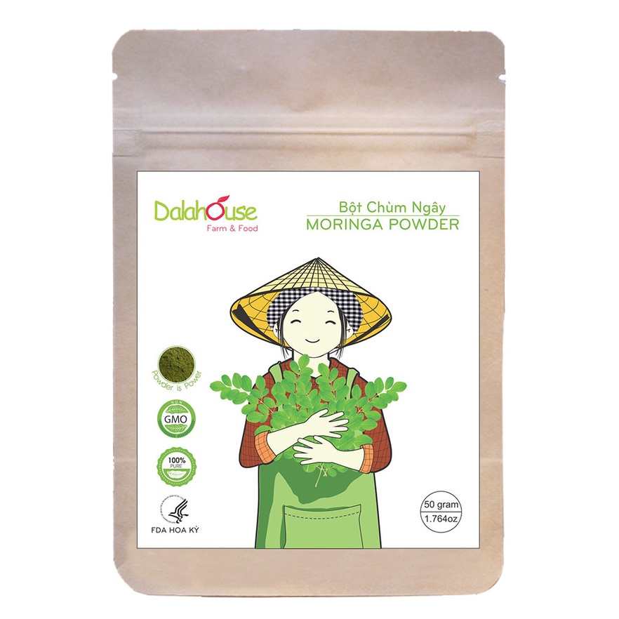 Bột chùm ngây nguyên chất Bột rau củ sấy lạnh Dalahouse