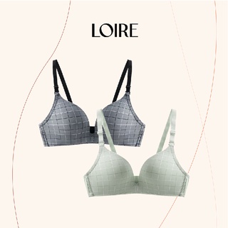 Combo 2 Áo Lót Không Gọng Đệm Mỏng Loirechic BRC02 Kẻ caro + Đệm liền + 3 Nấc cài