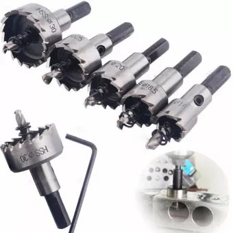 Jettingbuy 5 PC Bộ Răng Cưa Lỗ Bộ Dụng Cụ Mũi Khoan Thép HSS Bộ Dụng Cụ Kìm Công Cụ Cắt Cho Hợp Kim Gỗ_BBYA2_168