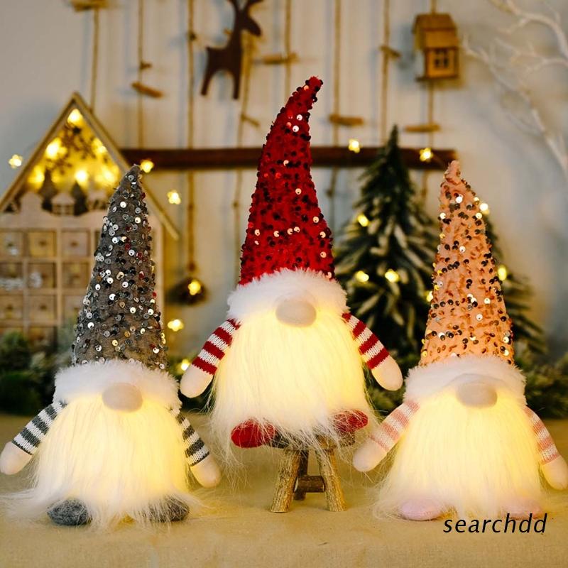 Đồ trang trí để bàn hình ông già Noel có đèn LED