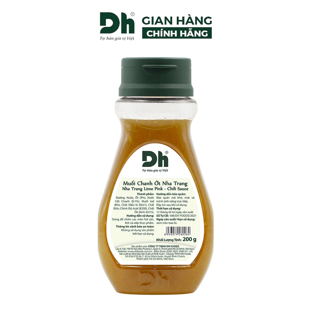 Muối ớt chanh Nha Trang DH Foods gia vị nước sốt chấm hải sản đồ nướng 120/200gr
