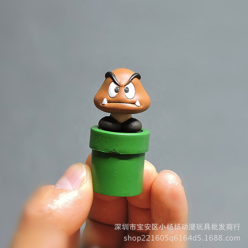 Set 5 mô hình đồ chơi nhân vật game Super Mario bằng nhựa PVC