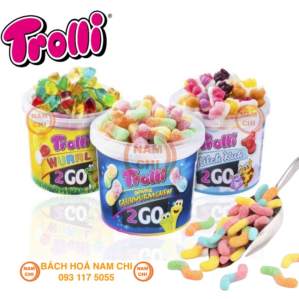 Kẹo Dẻo TROLLI 2Go Hình Sâu Kẹo Dẻo TROLLI COLA CLUB Chua Ngọt Bé Thích Mê Chuẩn Hàng Đức