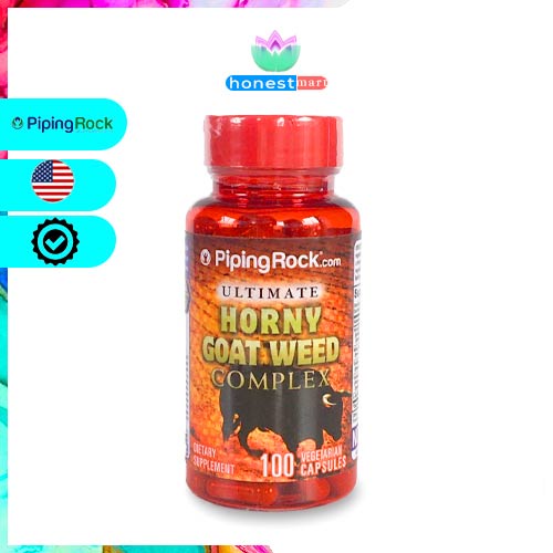 Viên uống tăng cường sức khỏe nam PipingRock Horny Goat Weed 100 viên
