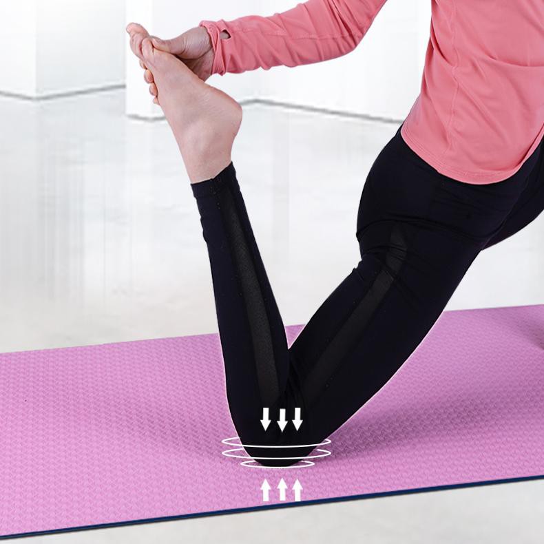 Thảm tập yoga gym tại nhà 2 lớp dài 1m83 chống trơn trượt, bám sàn tốt- tham tap yoga tap gym tai nha