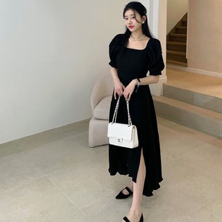 Đầm Cổ Vuông Tay Phồng Thời Trang Mùa Hè 2021 Cho Nữ