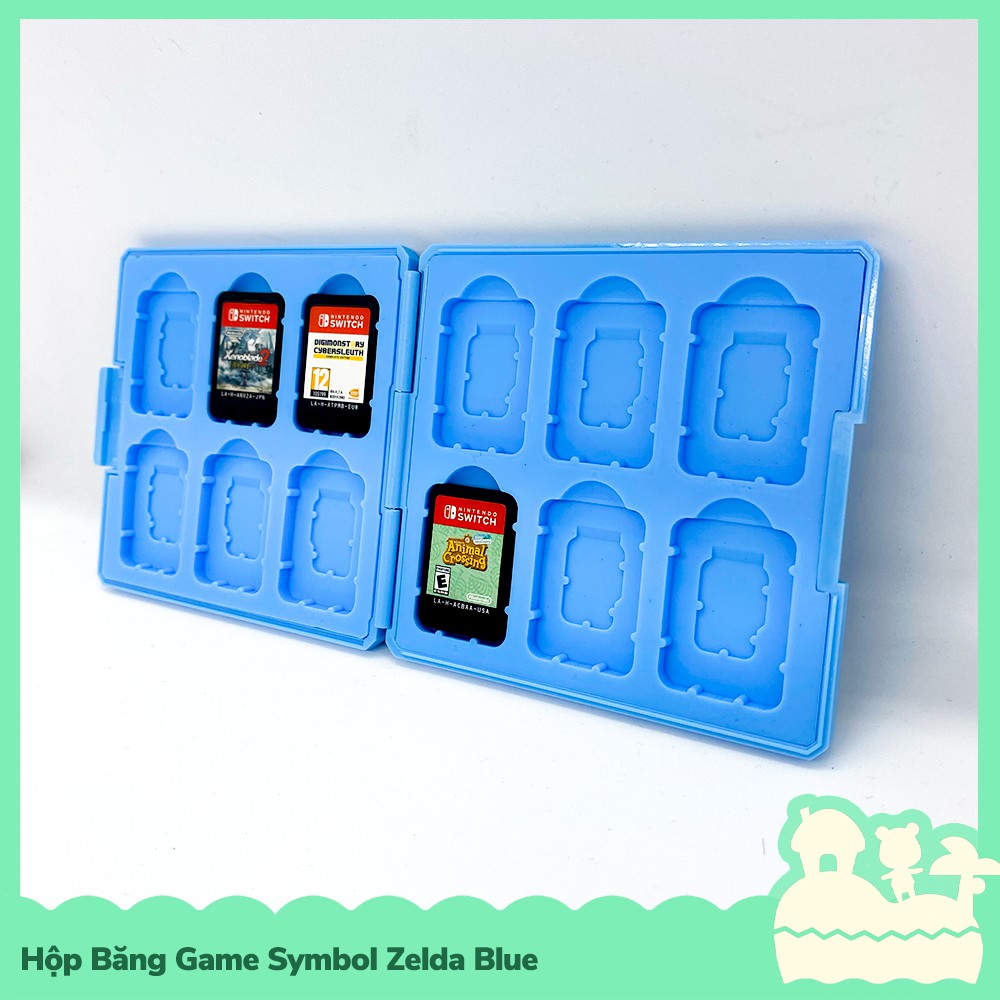 [Sẵn VN - NowShip] Hori Phụ Kiện Hộp Băng Lưu Trữ Thẻ Game Di Động 12 Khoanh Nintendo Switch NS Symbol Zelda Blue