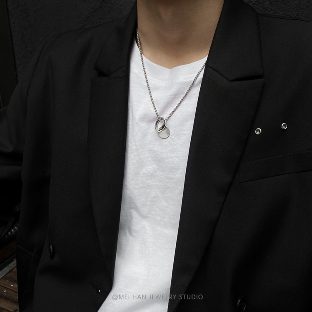 vòng cổ Thép Titan Phong Cách Hiphop Đường Phố Cá Tính