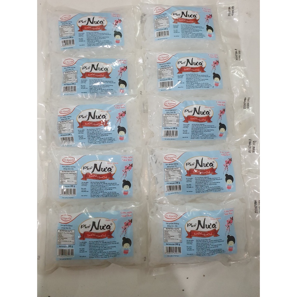 Combo 5 Gói Phở nưa Vị Nguyên Keto Das 240g  - Keto - Das - Không Carb