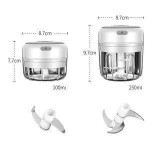 Máy Xay Tỏi Ớt Sạc Điện Cầm Tay Mini 100ml và 250ml