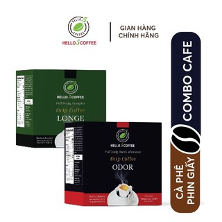 1 hôp cafe hello 5 phin giấy odor và 1 hộp cafe hello 5 phin giấy longe