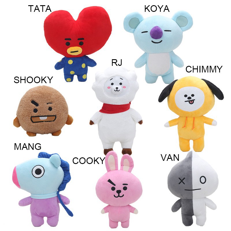 Đồ chơi nhồi bông bt21 phong cách nhóm nhạc KPOP BTS