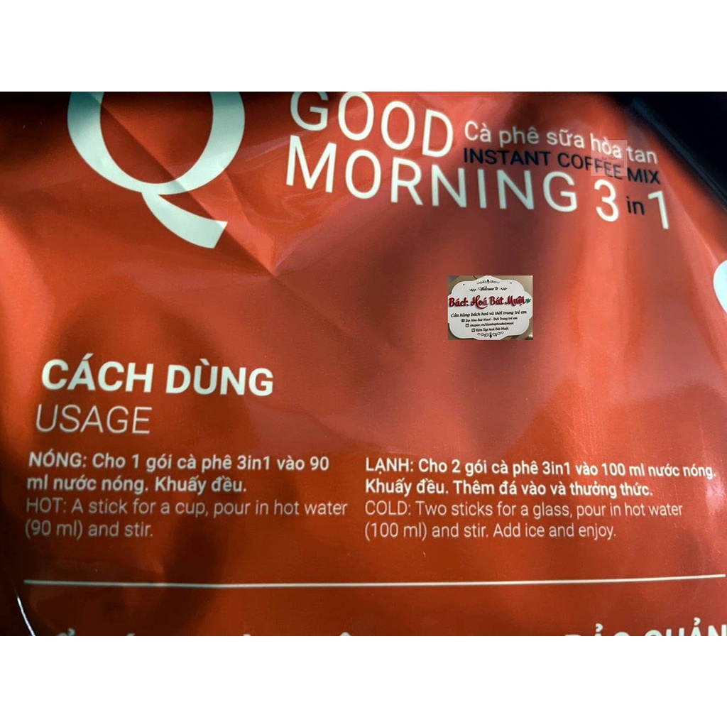 Cà phê Sữa Good Morning TRẦN QUANG 480g (24 gói x20g)