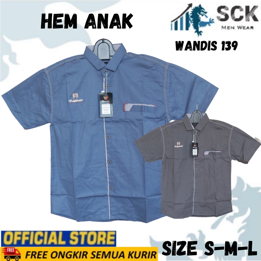 Áo Sơ Mi Trẻ Em Wandis Trơn Ngắn Tay 139 (Từ 8-11 Tuổi) / Bé Trai Cần Bán Sỉ - sckmenwear