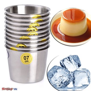 Combo 15 Ly Đá Khuôn Nướng Bánh Flan Inox Cao Cấp Hàng VNCLC