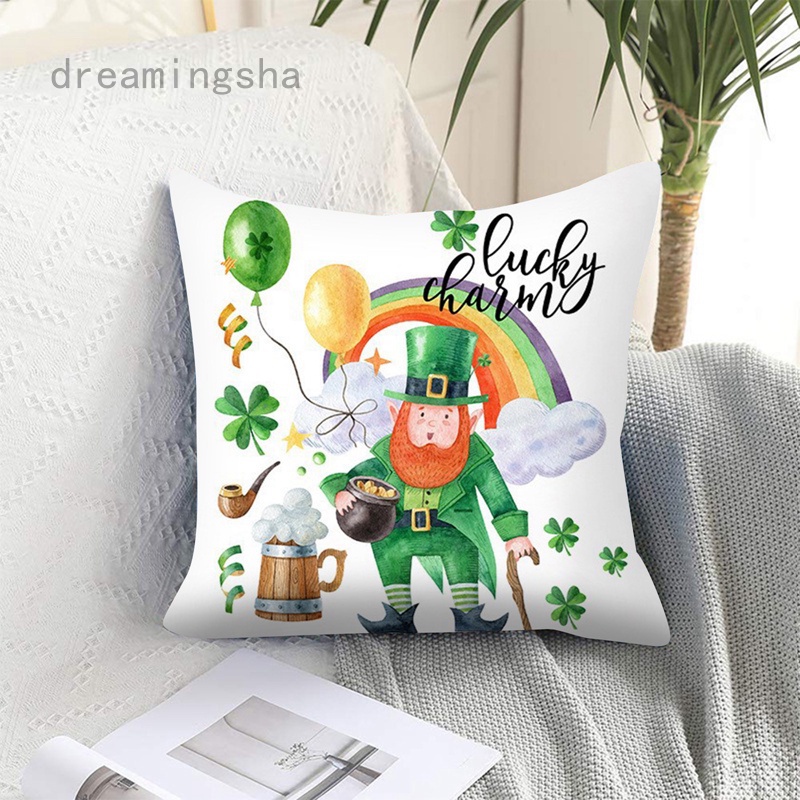 Mơ 1Pc St. Vỏ Gối Vuông In Hình Ngày Lễ Thánh Patrick Độc Đáo