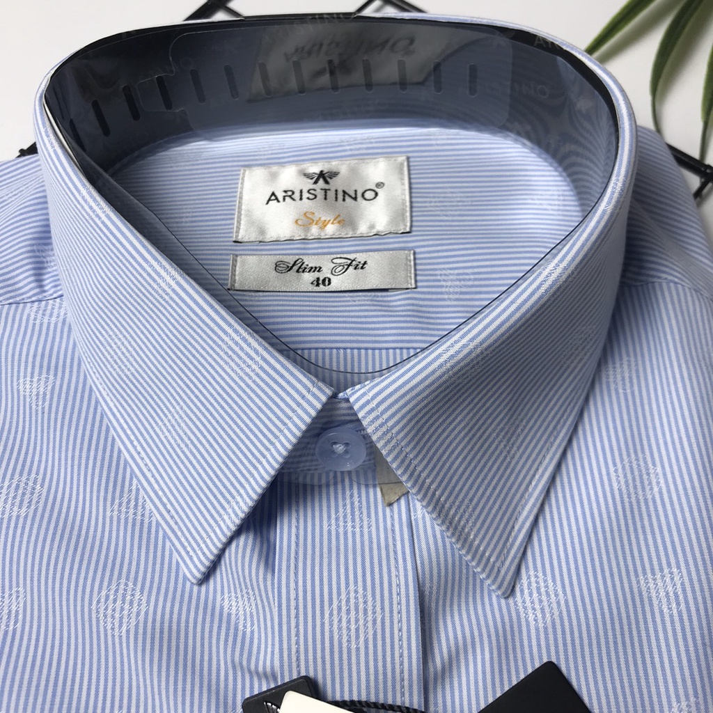 Áo sơ mi nam công sở dài tay ARISTINO sợi sồi dáng ôm Als11808