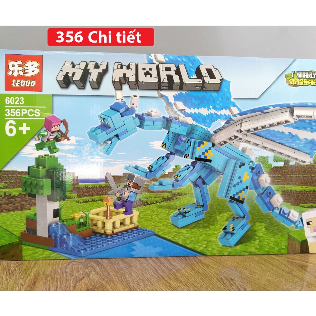 Đồ chơi cho bé mô hình lắp ráp Minecraft My World , Rồng Ender vơi hơn 450 chi tiết nhựa ABS cao cấp