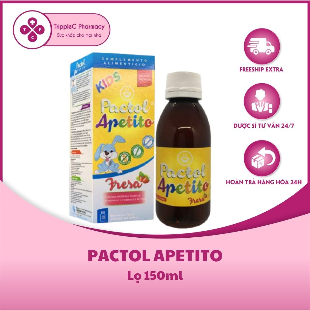 Siro uống Pactol Apetito - Bổ sung sữa ong chúa và dưỡng chất, giúp bé ăn ngon, tiêu hóa tốt, tăng cường đề kháng