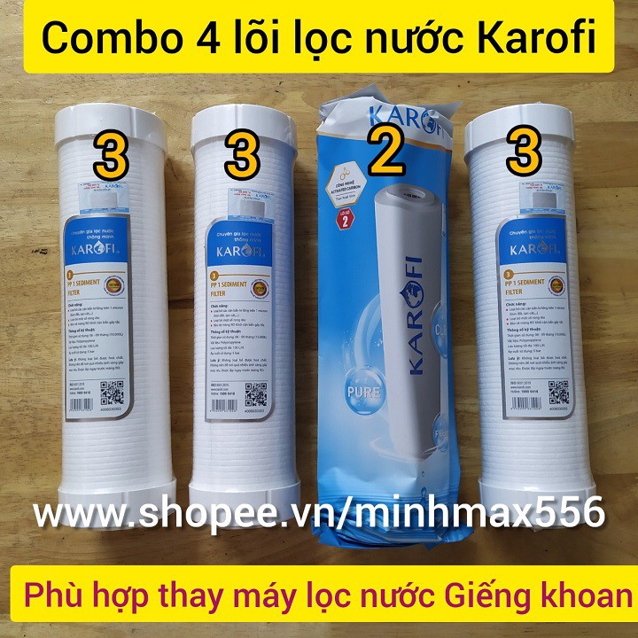 COMBO 5 LÕI LỌC NƯỚC SỐ 3 KAROFI