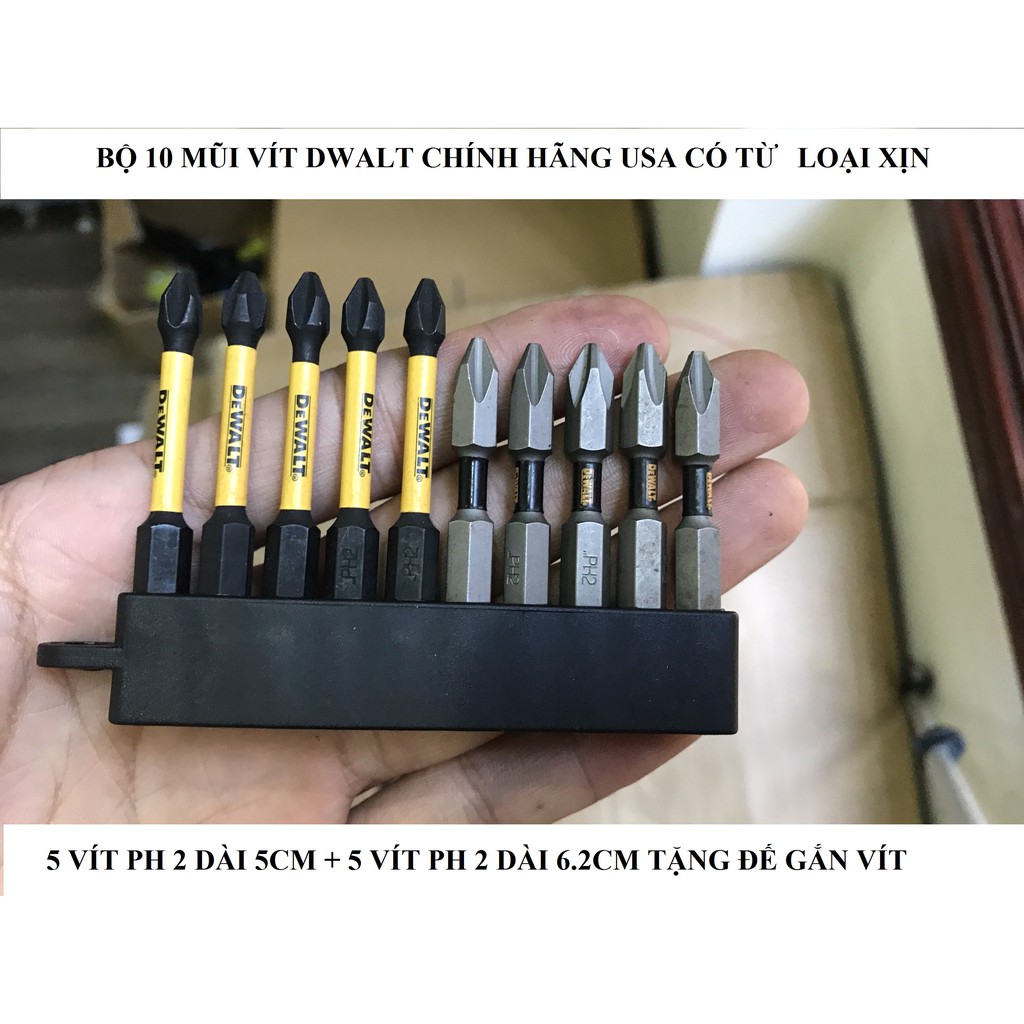 Combo 10 Mũi Vít DeWalt Chính Hãng PH2