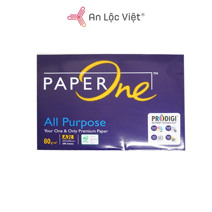 Giấy A3 PAPERONE định lượng 70 GSM – 80 GSM  500 tờ ( 1 Ram)