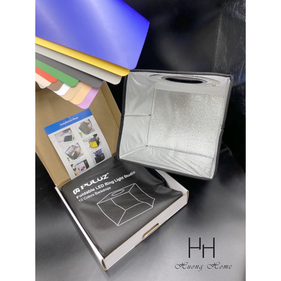 HỘP CHỤP HÌNH SẢN PHẨM PULUZ SZ 25CM - BOX CHỤP ẢNH CÓ BẢO HÀNH CHÍNH HÃNG - TẶNG KÈM 6 PHÔNG NỀN