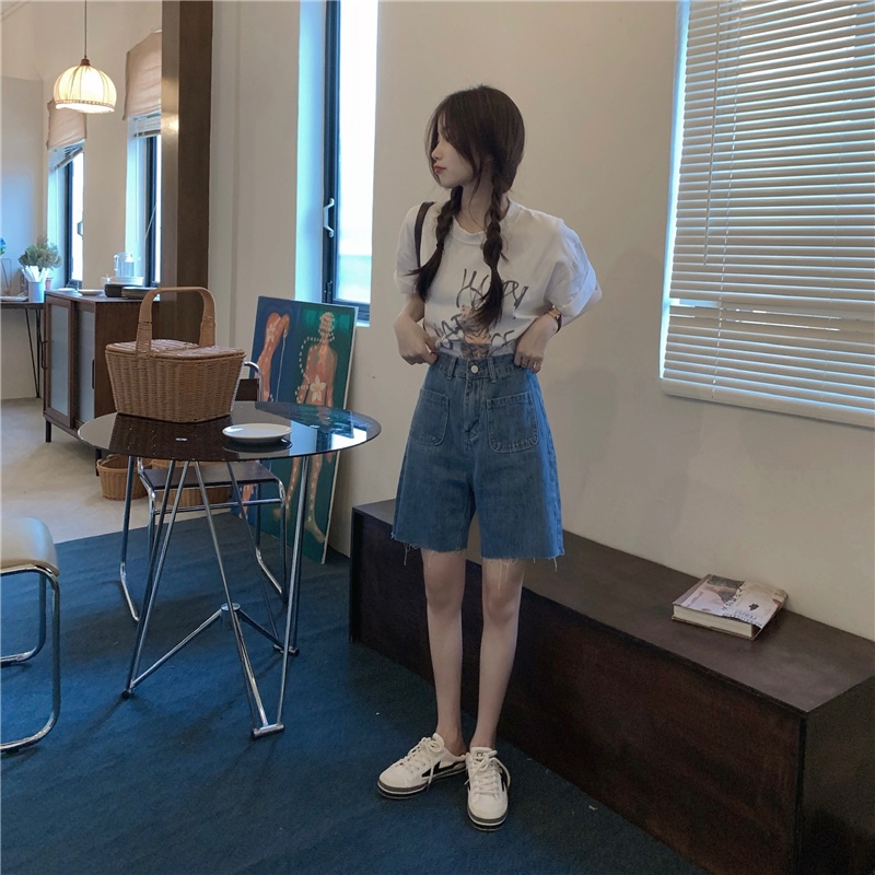 Quần Jean Năm Tấc Lưng Cao Phong Cách Mới Mùa Hè 52623