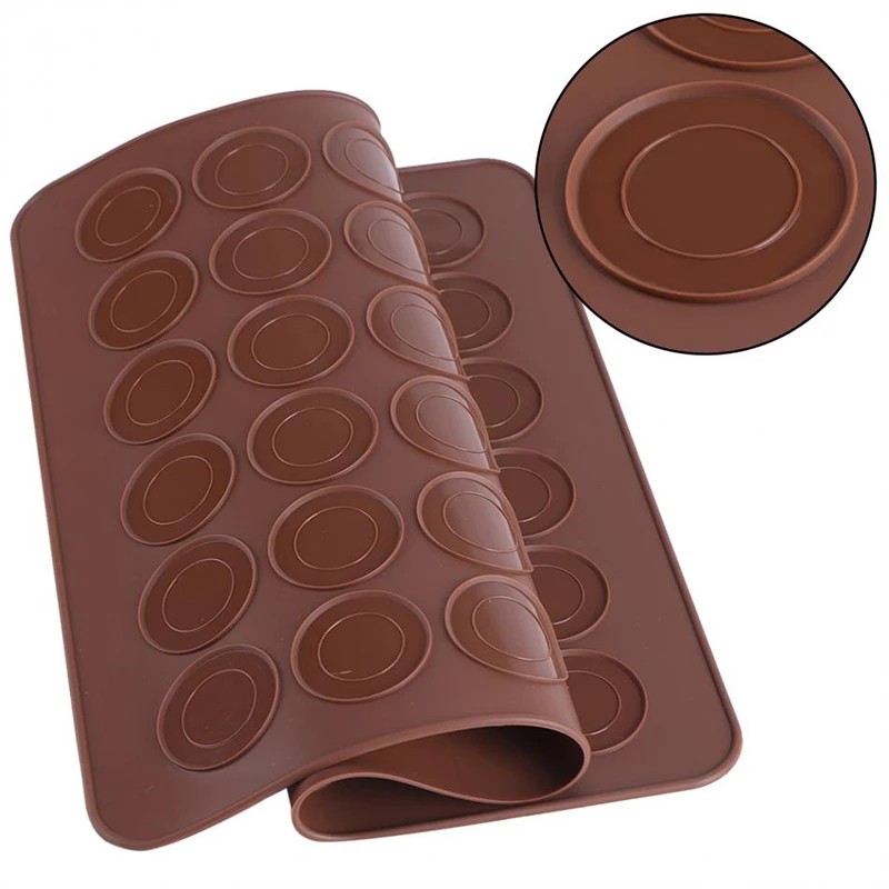 Khuôn Silicon Làm Bánh Macaroon 30 Ngăn Tiện Dụng