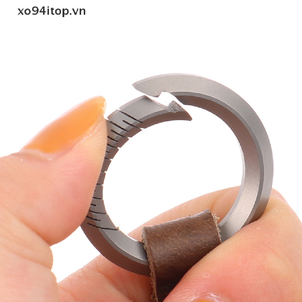 Móc khóa bằng da hợp kim titan EDC sử dụng ngoài trời tiện lợi