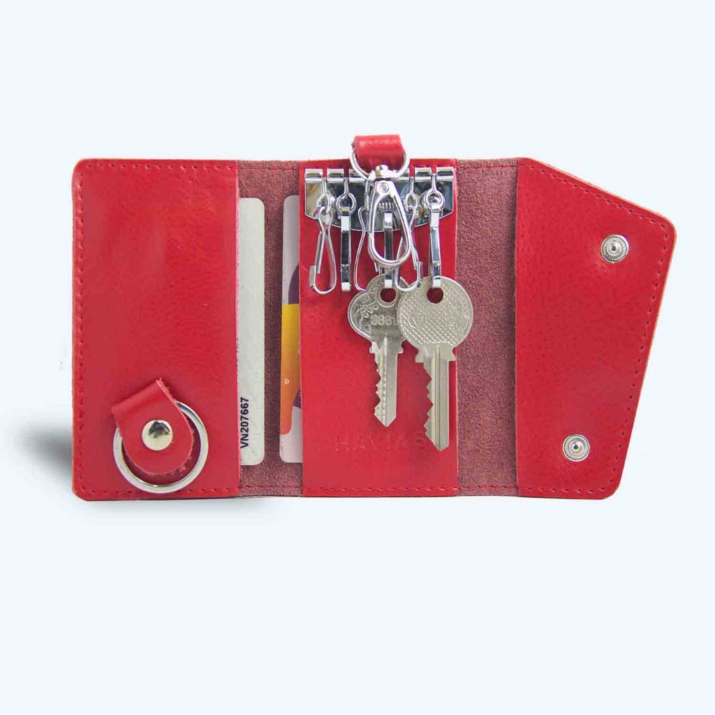 ZIPPO HAVIAS bao đựng móc khoá da bò Nappa thật 100%