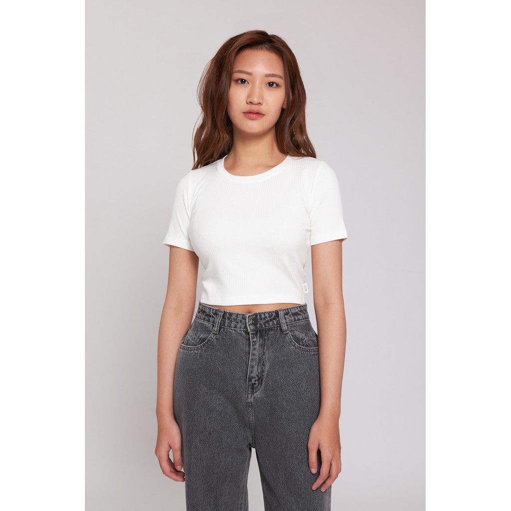 Áo Thun Croptop Nữ BOO 100%Cotton Dáng Ôm Nhiều Màu