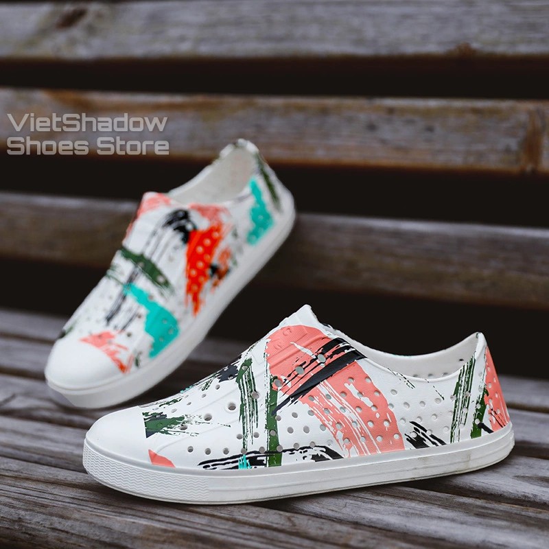 Giày nhựa đi mưa WNC Native - Chất liệu EVA siêu nhẹ, êm, mềm, không thấm nước - Loại họa tiết sơn nhúng
