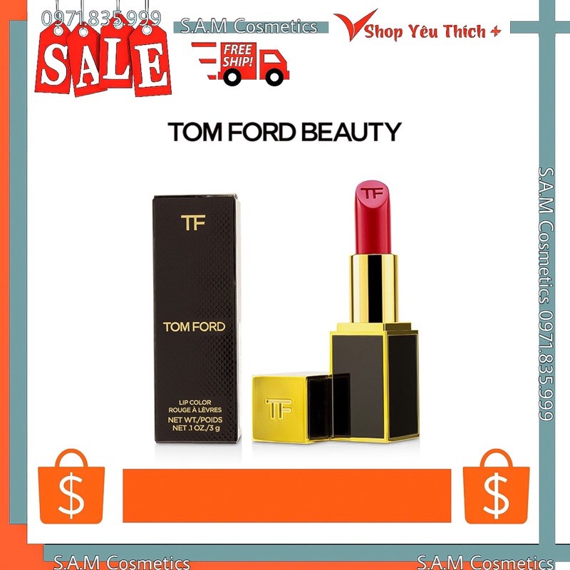 Son Tomford Lip Color Matte, Tomford Lipstick Ruby Rush 07 Vỏ Đen Hàng Chính Hãng Có Bill