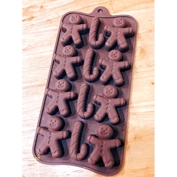 Khuôn làm resin/ nến handmade hình Bánh Gừng Gingerbread Giáng Sinh