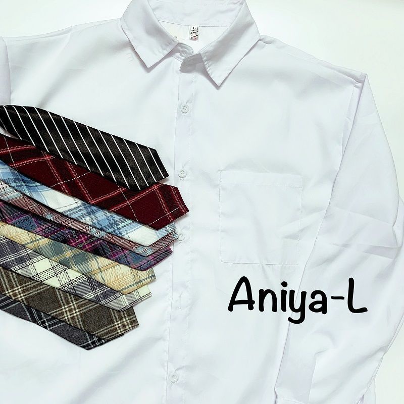 New Japanese style long-sleeved white shirt for women