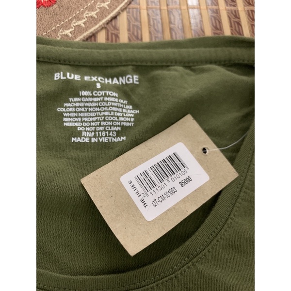 Áo blue exchange sale cotton size S dưới 48kg dáng ôm