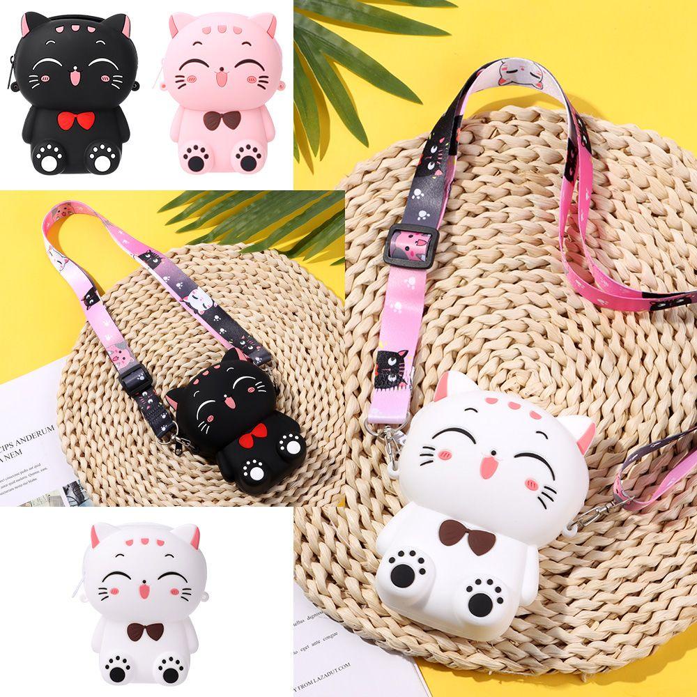 KENT1 Túi Đeo Vai Mini Hình Mèo Dễ Thương Cho Bé