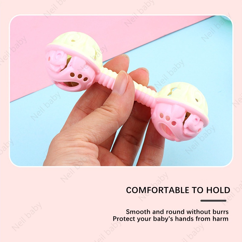 Đồ Chơi Chuông Cầm Tay Hai Đầu Bayi Loceng Tangan Dịu Nhẹ Cho Bé Tập Chơi Và Chơi Thể Dục
