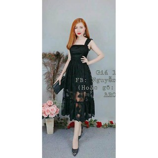 Đầm maxi ren