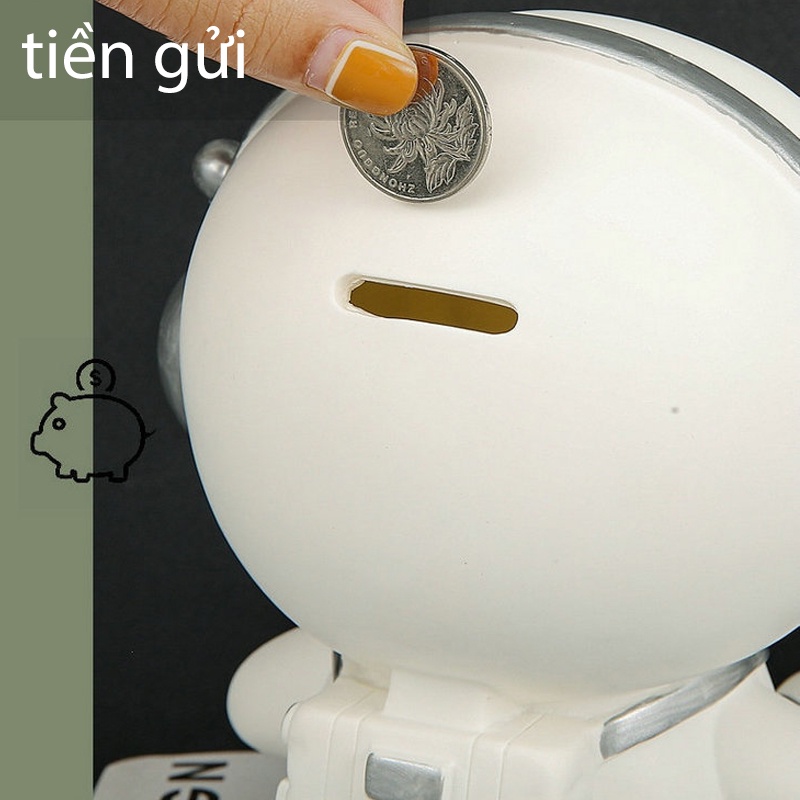 Ống Tiết Kiệm Hình Phi Hành Gia Dùng Làm Quà Tặng Cho Bé Phi hành gia nhỏ bé đêm chiếu sáng con heo đất sáng tạo quà sinh nhật bé nhỏ con Đèn LED để bàn kiêm hộp tiết kiệm tiền hình phi hành gia trang trí phòng ngủ phù hợp làm quà cho bạn trai/bạn gái