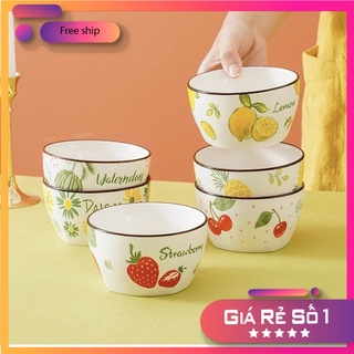 Bát chè Sứ Ăn Cơm Bộ Bát Đĩa Decor Chén Dĩa Sứ Dễ Thương Cute Cao Cấp V10
