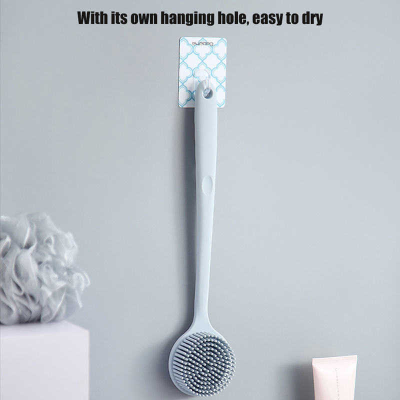 (Hàng Mới Về) Bàn Chải Tắm Chất Liệu Silicon Mềm Có Thể Tái Sử Dụng