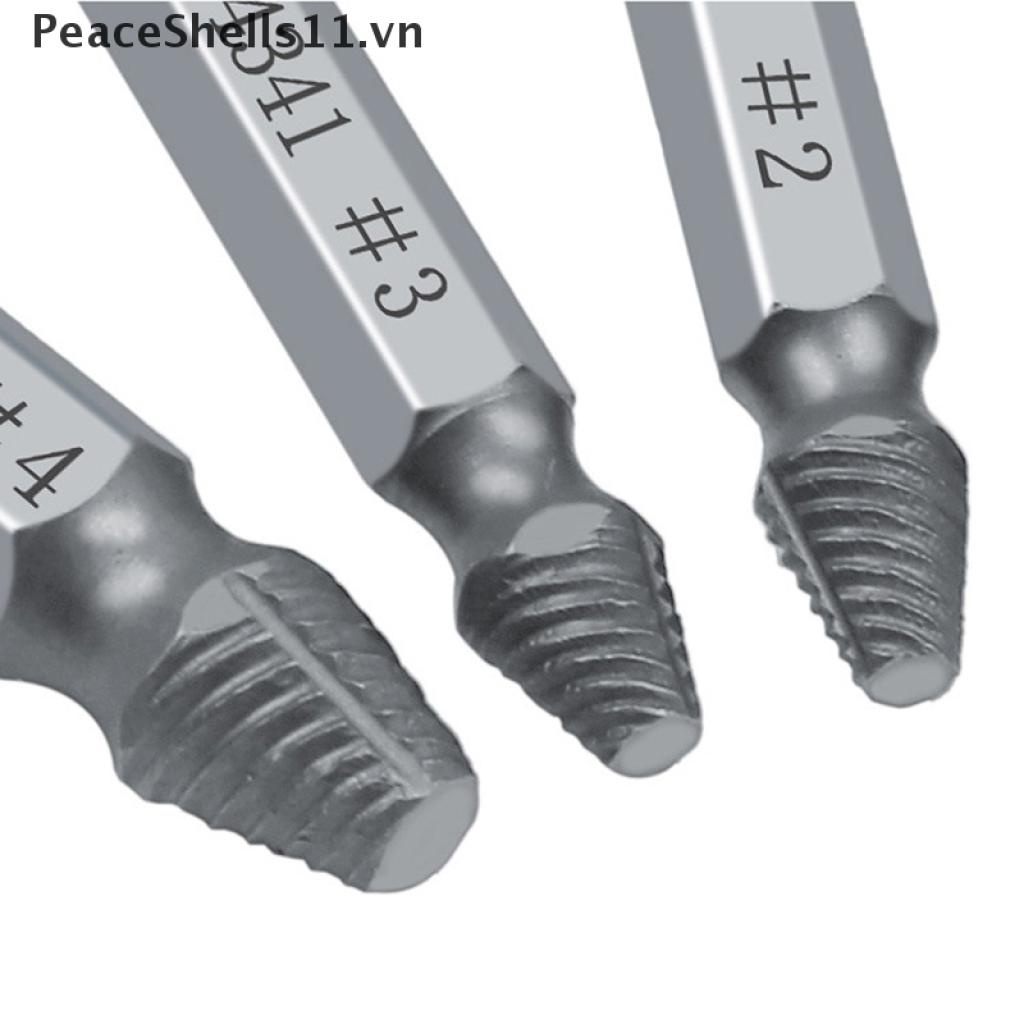 [PeaceShells11] Set 6 Mũi Khoan Tháo Ốc Vít Bị Hỏng Dễ Dàng Mang Theo