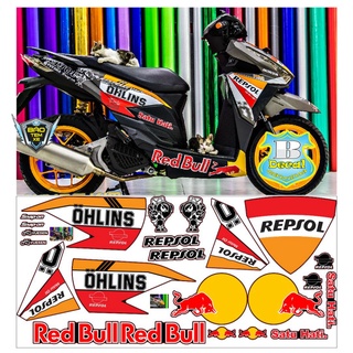 Tem rời dán xe vario 2017 repsol dán xe đen - Bi Decal