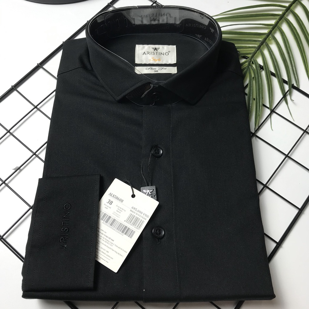 (MAIHSM25K) Áo sơ mi nam dài tay ARISTINO sang trọng  sợi tre kháng khuẩn from ôm ALS58608