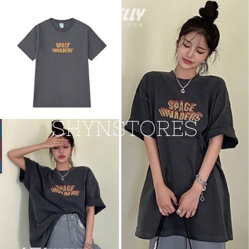 Áo thun tay lỡ Unisex Shynstores - áo phông nam nữ form rộng in chữ freeship