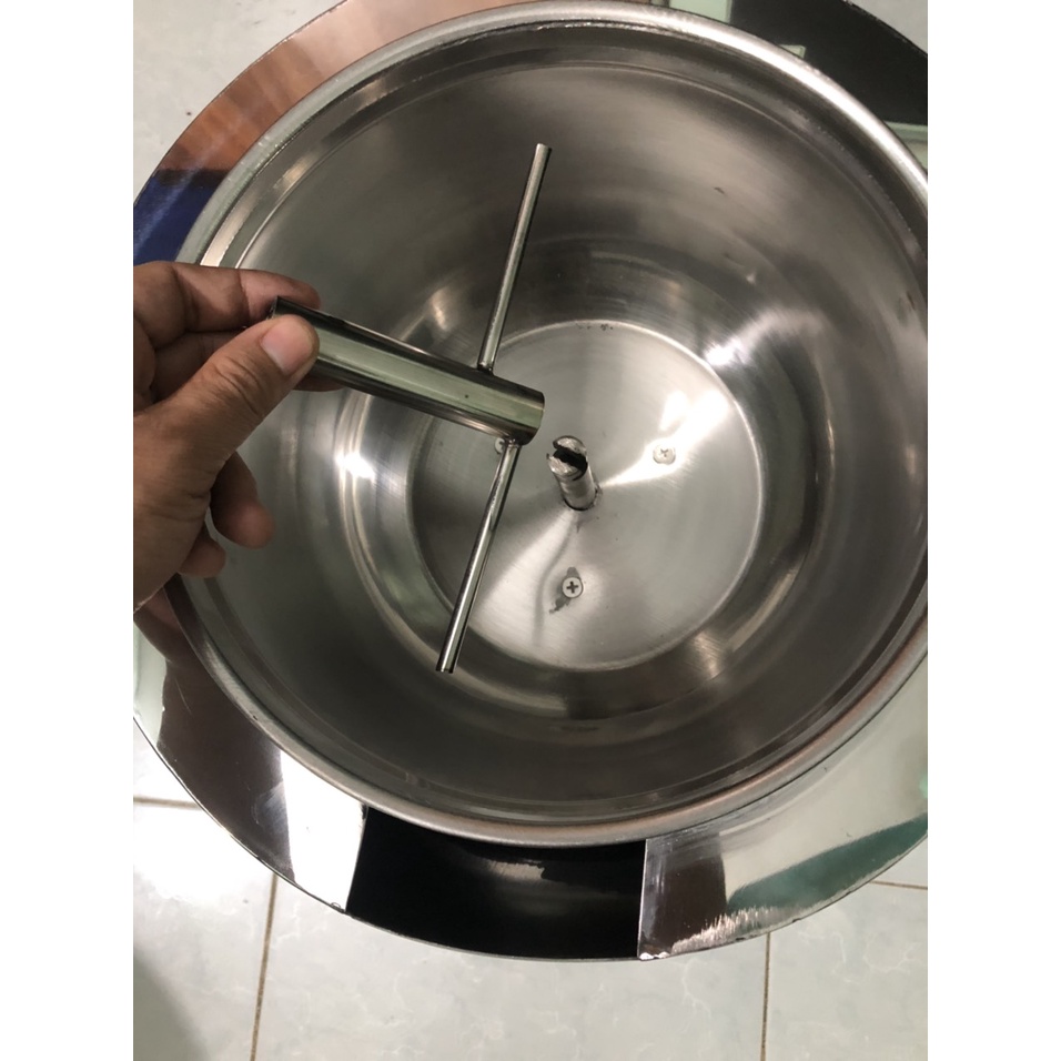 Máy làm ruốc khô gà 2-3kg.Nồi xay giò chả, cối phết giò lụa chả cá dao thả